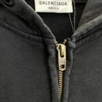 Balenciaga BB Paris Icon medium fit hoodie in black with a washed-out effect - Image 5