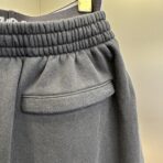 Balenciaga sweat shorts in black cotton curly fleece - Image 3