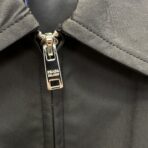 Prada Cotton-Blend Blouson Jacket Black - Image 4