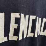 Balenciaga Tape Type Medium Fit T-shirt in faded washed navy cotton jersey - Image 9
