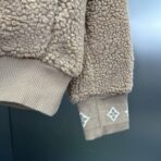 Louis Vuitton Leather Patch Fleece Blouson in beige - Image 4