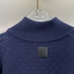 Louis Vuitton Cashmere-Wool Blend Half-Zip Pullover in navy blue - Image 11