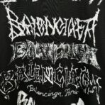 Balenciaga DIY Metal T-shirt in black with white print. - Image 7
