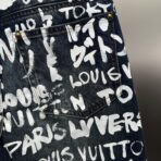 Louis Vuitton denim skate pants with an all-over graphic print - Image 4