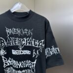 Balenciaga DIY Metal T-shirt in black with white print. - Image 9