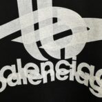 Balenciaga Layered Sports cotton sweatshirt in black with a white logo print - Image 11