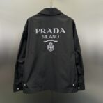 Prada Cotton-Blend Blouson Jacket Black - Image 11