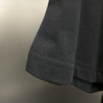 Balenciaga White Logo Embroidered Cotton T-Shirt Black - Image 7