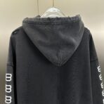 Balenciaga BB Paris Icon medium fit hoodie in black with a washed-out effect - Image 18