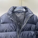 Dior Oblique Down Jacket Navy Blue Technical Jacquard - Image 4