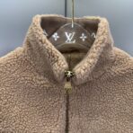 Louis Vuitton Leather Patch Fleece Blouson in beige - Image 10