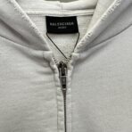 Balenciaga Logo-Embroidered Zip-Up Hoodie - Image 15