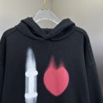Balenciaga "I Love Balenciaga" hoodie in black cotton fleece from the SS23 collection - Image 10