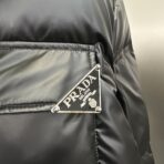 Prada Re-Nylon Hooded Down Jacket Black - Image 5