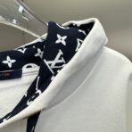 Louis Vuitton Cotton Hoodie in white, featuring a Monogram motif - Image 11