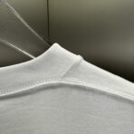 Balenciaga White Logo Embroidered Cotton T-Shirt White - Image 8
