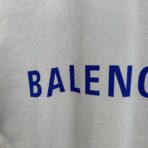 Balenciaga Off-White Logo Print Cotton Half Sleeve T-Shirt in a medium fit - Image 11