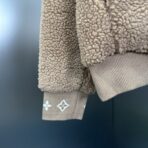 Louis Vuitton Leather Patch Fleece Blouson Beige - Image 6