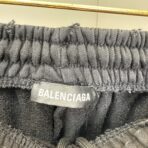 Balenciaga Flaming Unity distressed cotton-jersey shorts in black - Image 4