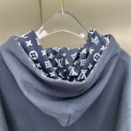 Louis Vuitton Cotton Hoodie in blue, featuring a Monogram motif - Image 9