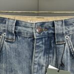 Balenciaga logo-embroidered wide-leg jeans in light blue cotton denim - Image 13