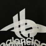 Balenciaga Layered Sports cotton sweatshirt in black with a white logo print - Image 15