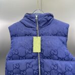 Gucci Down Vest With Monogram Navy - Image 11