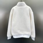 Louis Vuitton Leather Patch Fleece Blouson in white - Image 9