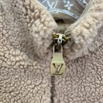 Louis Vuitton Leather Patch Fleece Blouson Beige - Image 7