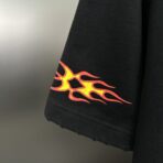 Balenciaga Flame Short Sleeve T-Shirt in washed-out black cotton-jersey - Image 10