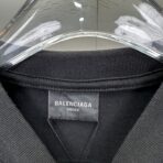 Balenciaga Flame Short Sleeve T-Shirt in washed-out black cotton-jersey - Image 11