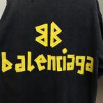 Balenciaga Tape Type Medium Fit T-shirt in faded washed navy cotton jersey - Image 22