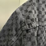 Louis Vuitton Flocked Damier denim trucker jacket in black - Image 15
