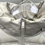 Prada Re-Nylon Hooded Down Jacket Beige - Image 4