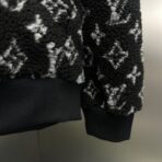 Louis Vuitton Monogram Jacquard Fleece in a black and white colorway. - Image 11