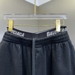 Balenciaga sweat shorts in black cotton curly fleece - Image 7