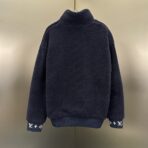 Louis Vuitton Leather Patch Fleece Blouson Black - Image 3