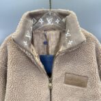 Louis Vuitton Leather Patch Fleece Blouson in beige - Image 12