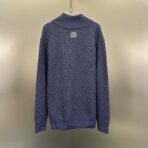 Louis Vuitton Cashmere-Wool Blend Half-Zip Pullover in navy blue - Image 10