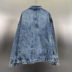 Balenciaga Deconstructed Denim Jacket in a faded blue wash - Image 16