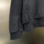 Balenciaga Black Oversized Cotton Logo Hoodie - Image 10