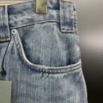 Balenciaga logo-embroidered wide-leg jeans in light blue cotton denim - Image 15